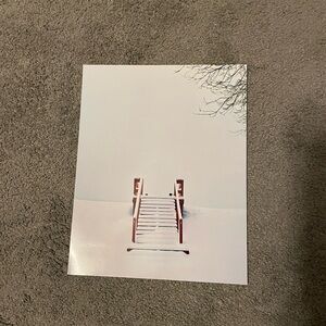 8” x 10” Print of Snowy Red Stairs